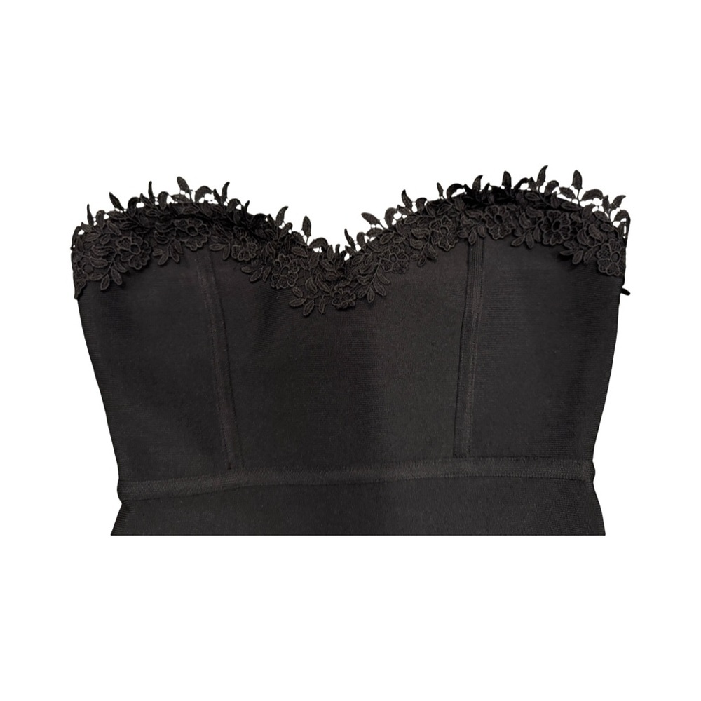 Goth Black Pretty Strapless Dress with zipper - Picture 7 of 10